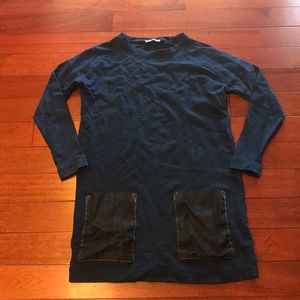 💋Zara sweatshirt dress with denim pockets